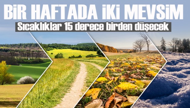 Bir haftada iki mevsim yaşanacak: Sıcaklıklar 15 derece birden düşecek