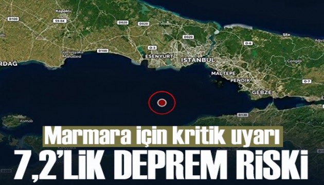 Uzmanlardan Marmara için kritik uyarı: 7,2'lik deprem riski var