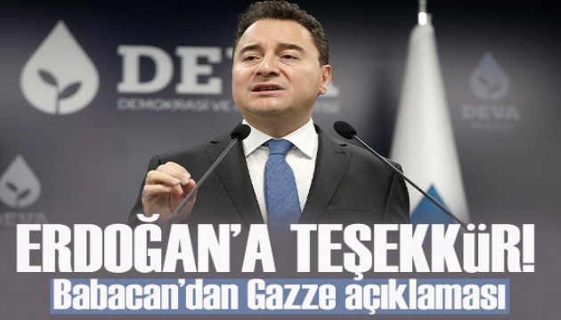 Babacan’dan Erdoğan’a ateşkes teşekkürü