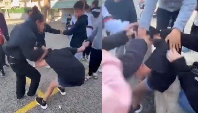 Okul bahçesinde kan donduran akran zorbalığı!