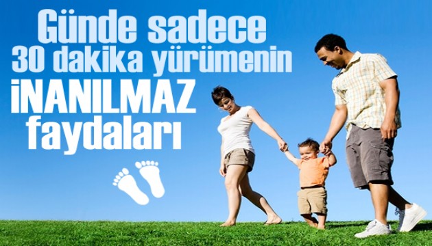 Günde 30 dakika yürüyüş, beden ve zihin sağlığınızı dönüştürebilir