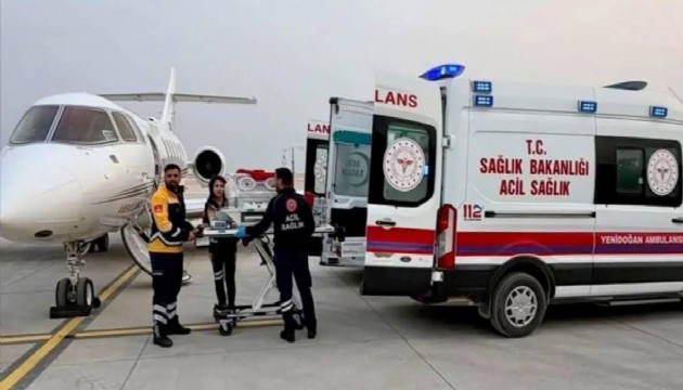 Ambulans uçak yenidoğan bebek için havalandı