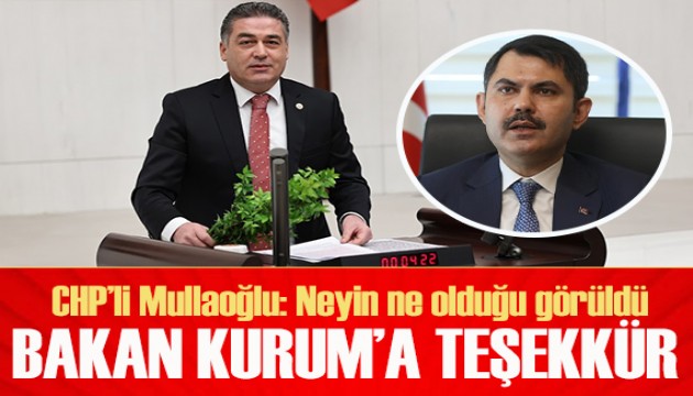 CHP’li Mullaoğlu'ndan Bakan Kurum'a teşekkür: Rezerv alan işini provoke ediyorlardı ama neyin ne olduğu görüldü