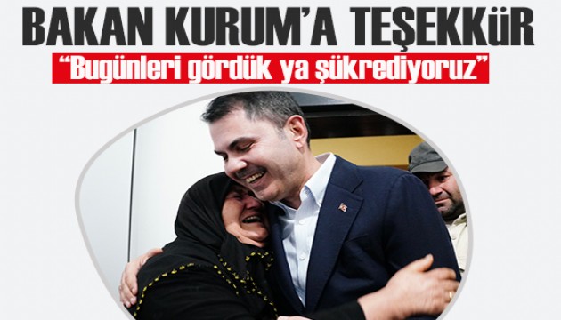 Koyunlu çifti Bakan Kurum'u bu kez sevinç gözyaşlarıyla karşıladı