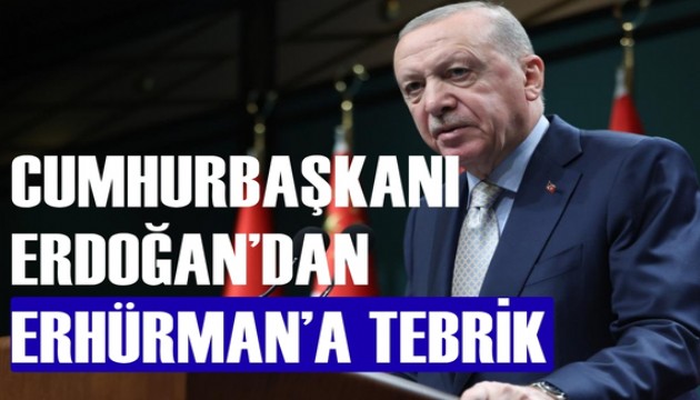 Cumhurbaşkanı Erdoğan'dan Tufan Erhürman’a tebrik mesajı