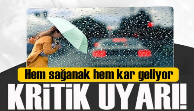 Sağanak ve kar kapıda! Meteoroloji 6 il için sarı kodlu uyarı verdi
