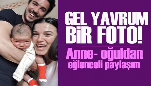 Pınar Deniz’den oğlu Fikret Hakan’la eğlenceli paylaşım!