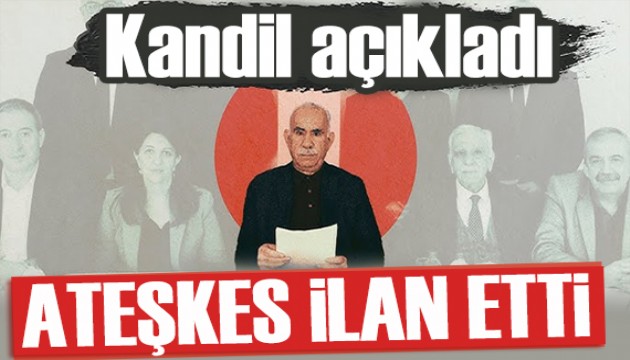 Kandil'den son dakika açıklaması: Ateşkes ilan ediyoruz