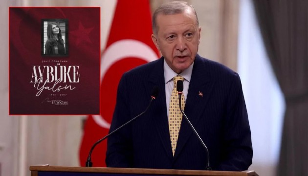 Erdoğan'dan şehit öğretmen Aybüke Yalçın mesajı