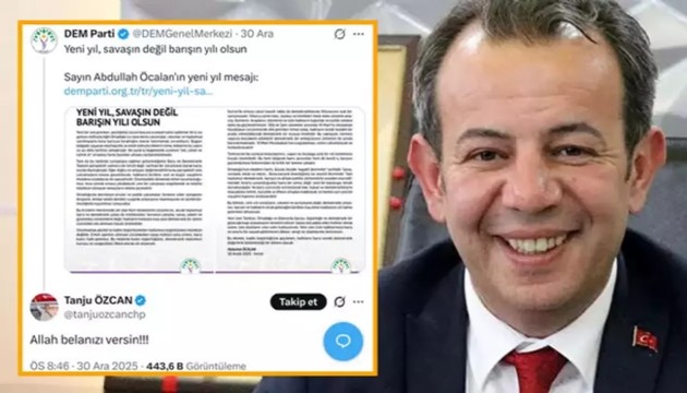 Tanju Özcan'dan Öcalan'ın mesajına tepki