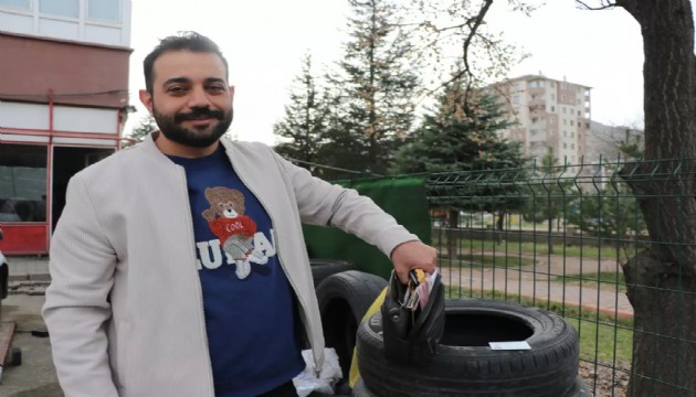 Patlak lastikle servet buldu