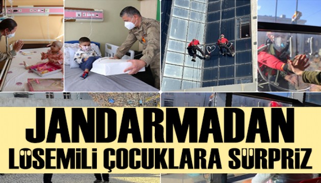 Lösemili çocuklara jandarmadan sürpriz