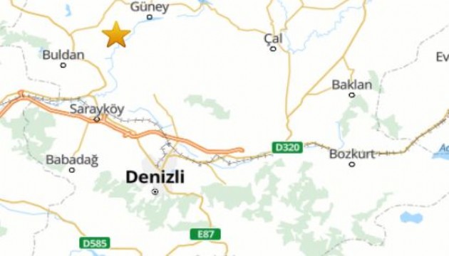 Denizli'de bir deprem daha