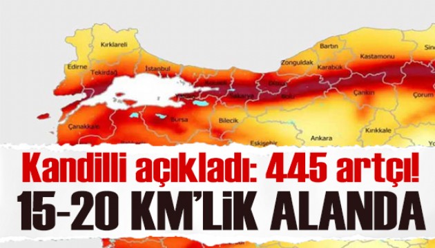 Kandilli'den İstanbul deprem raporu: Artçı sayısı 445'e ulaştı