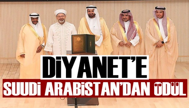 Diyanet'e Suudi Arabistan'dan ödül