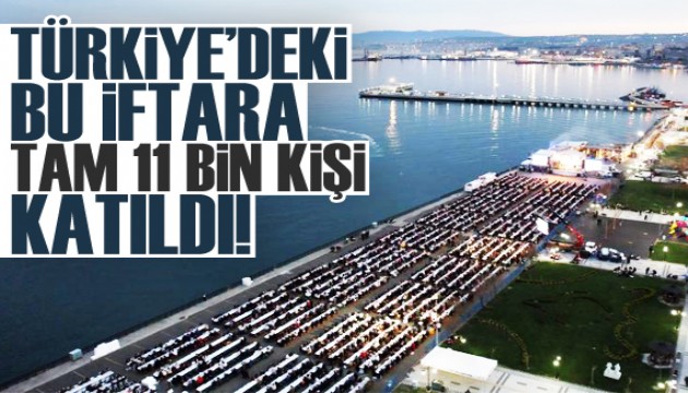 Tekirdağ’da sahilde 11 bin kişilik dev iftar