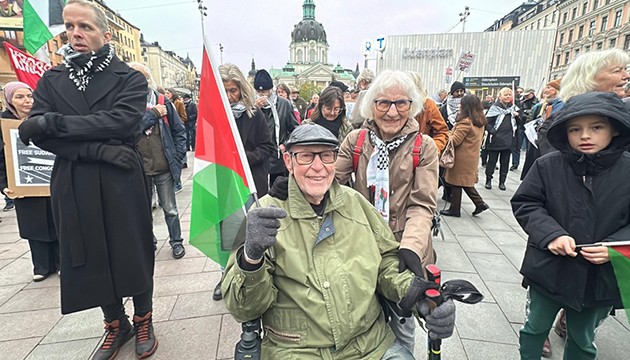 İsveç'te Gazze protestosu
