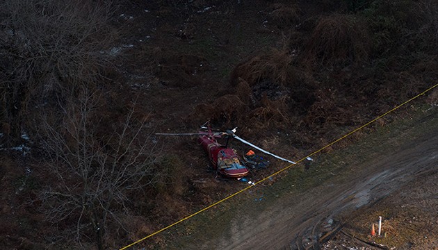 Havada iki helikopter çarpıştı