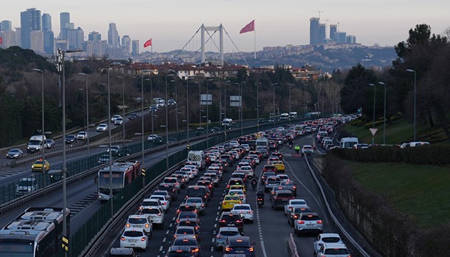 İstanbul'da trafik yoğunluğu