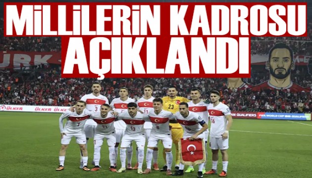 A Milli Takım'ın kadrosu açıklandı