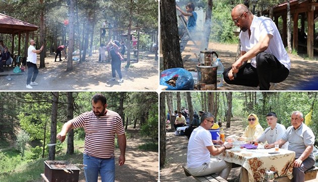 Piknikçiler Çamlık Milli Parkı'na akın etti