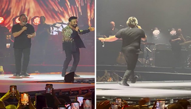 Sahnede sürpriz buluşma: Tarkan ile Cem Yılmaz'dan 'Kuzu Kuzu' şovu