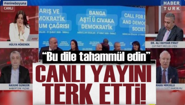 Orhan Miroğlu, Öcalan'ın çağrısının Kürtçesi yayınlanmayınca yayını terk etti