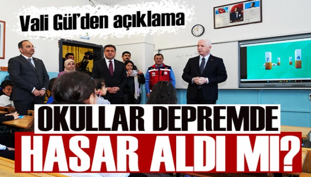Deprem sonrası okullar hasar aldı mı? İstanbul Valisi Gül açıkladı