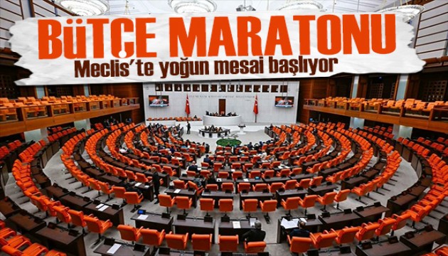 Meclis'te yoğun mesai: Bütçe maratonu başlıyor