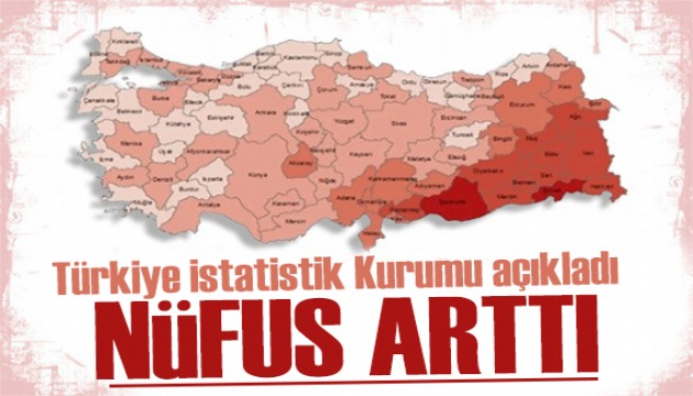 TÜİK açıkladı: Türkiye'nin nüfusu arttı