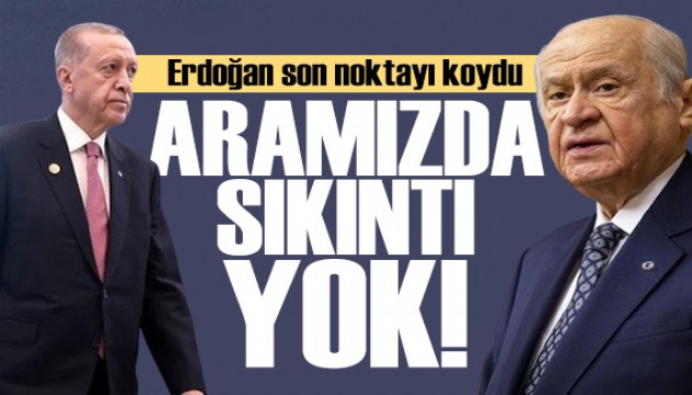 Erdoğan'dan Bahçeli sorusuna yanıt: Aramızda sorun yok