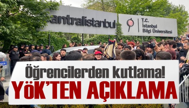 Bilgi Üniversitesi yeniden açıldı! Öğrenciler kutlama yaptı
