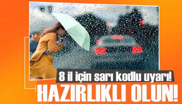 Meteoroloji'den 8 il için sarı kodlu alarm: Sıcaklıklar düşüyor