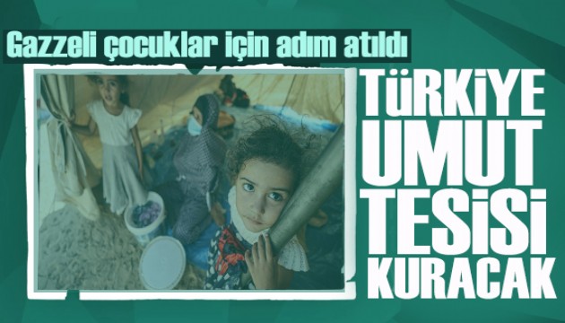 Gazzeli çocuklar için 'umut tesisi' kuruluyor
