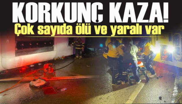 Balıkesir'de yolcu otobüsü devrildi: Çok sayıda ölü ve yaralı var