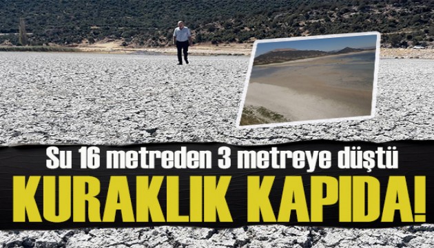Türkiye’nin 4. büyük gölü ikiye bölündü: Su 16 metreden 3 metreye düştü