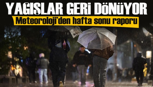 Meteoroloji'den kuvvetli sağanak yağış uyarısı