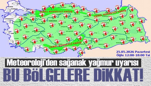 Meteoroloji Genel Müdürlüğü'nden sağanak yağmur uyarısı!