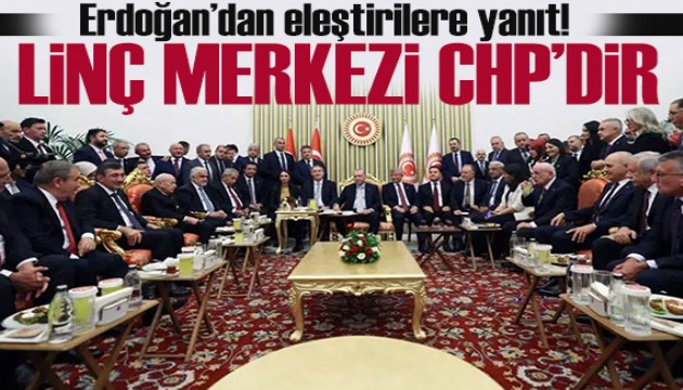 Erdoğan'dan Meclis'teki fotoğraf eleştirilerine yanıt: Linç merkezi CHP’dir