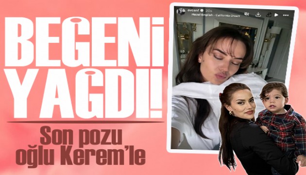 Fahriye Evcen’den çocuklu yeni kare! Son pozu oğlu Kerem’le