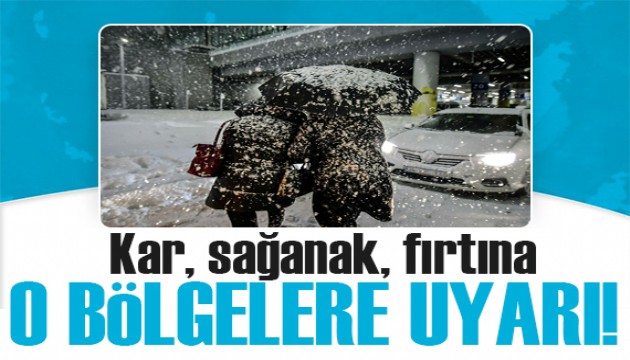 Meteoroloji’den 12 il için sarı kodlu uyarı: Kar, sağanak ve fırtına...