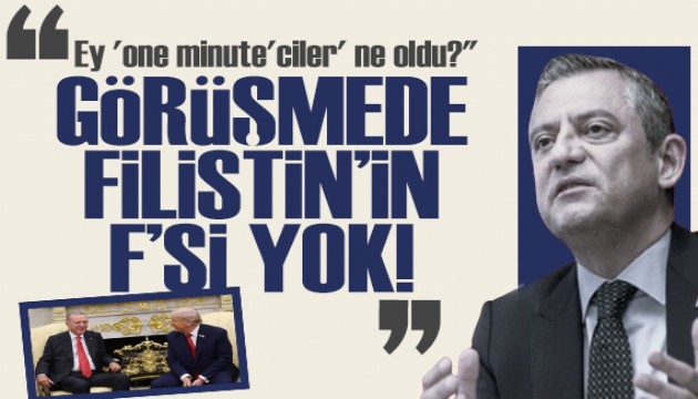Özgür Özel'den Washington çıkışı: Görüşmede Filistin'in F'si yok!