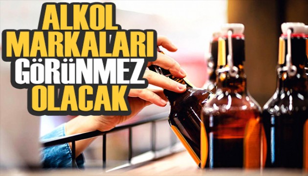 Alkol markaları görünmez olacak