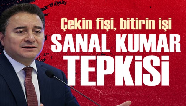 Ali Babacan: Çekin fişi, bitirin işi