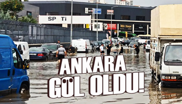 Başkenti sağanak yağış vurdu!