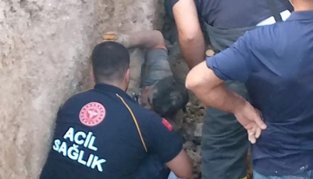 Kanalizasyon kazısında göçük