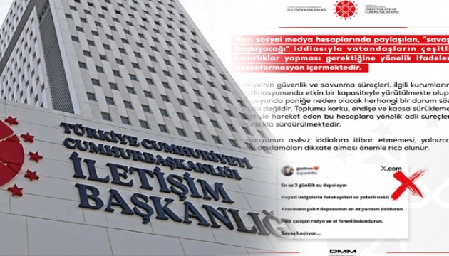 DMM'den 'Savaş başlıyor' paylaşımlarına yönelik açıklama