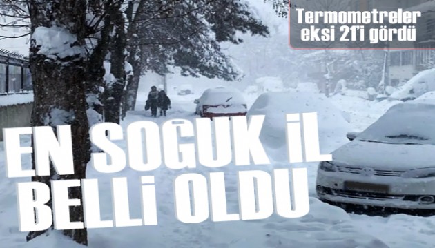 Türkiye’nin en soğuk ili belli oldu: Termometreler eksi 21’i gördü