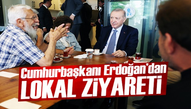 Cumhurbaşkanı Erdoğan'dan lokal ziyareti