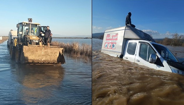 Harmanlı yolu ulaşıma kapandı
